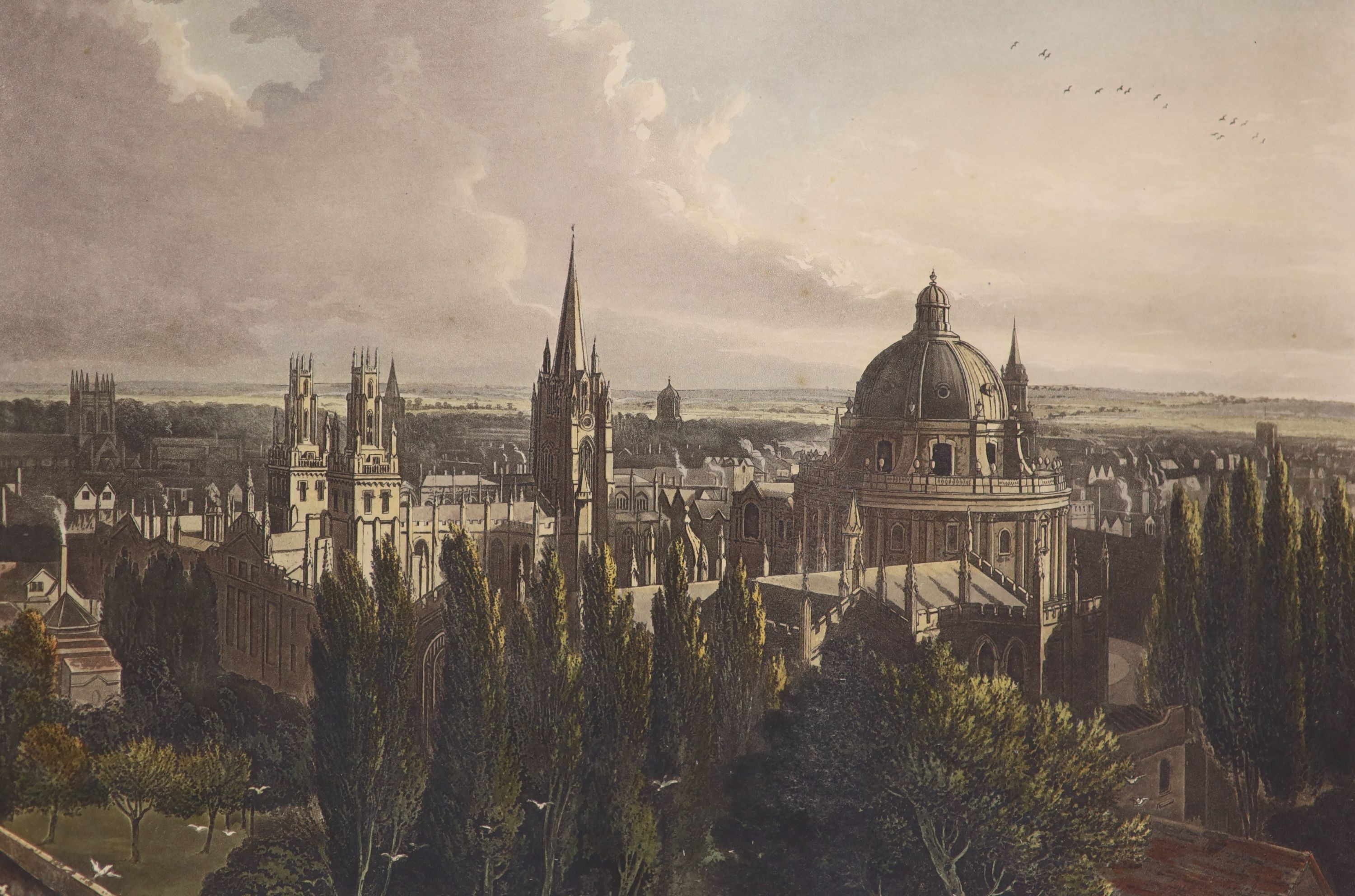 Ackermann Publications, Rudolf - A History of the University of Oxford, 2 vols, qto, green cloth, with engraved portrait and 81 colour plates, London, 1814